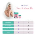 Zen & Hearth Period Cramp Relief Shower Steamers Aromatherapy – Shower Bombs with Natural Essential Oils - Mother's Day Gifts for Mom, Gifts for Teen Girls