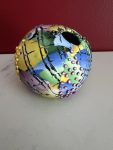 Handcrafted Polymer Clay 3-1/2" Unique Patterned Vase