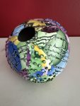 Handcrafted Polymer Clay 3-1/2" Unique Patterned Vase