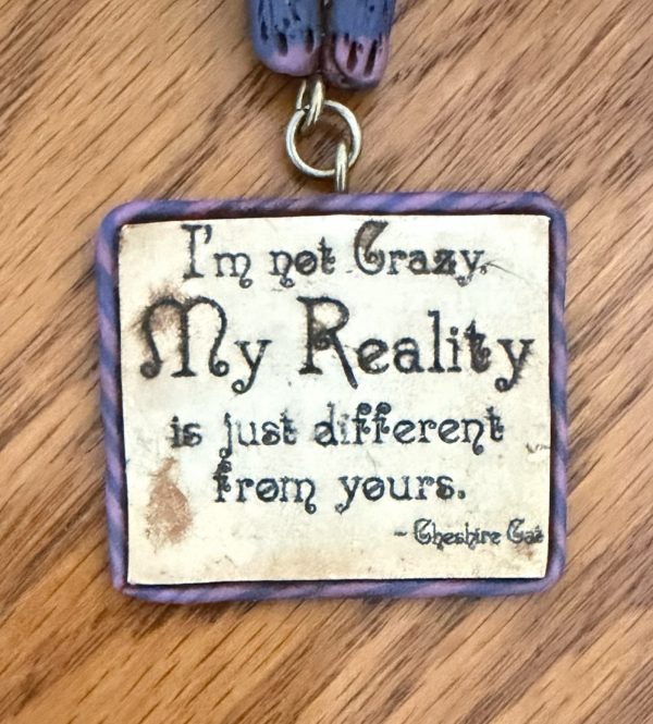 Polymer Clay Unique Chesire Cat (Alice in Wonderland) Wall Hanging Decor