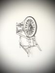 Spinning Wheel Wire Wall Art