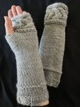 Gray 18th Century Scottish Highlands Fingerless Gloves Armwarmer
