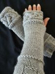 Gray 18th Century Scottish Highlands Fingerless Gloves Armwarmer