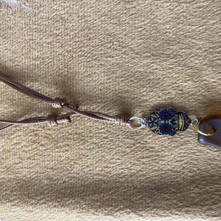 sea glass & skull necklace