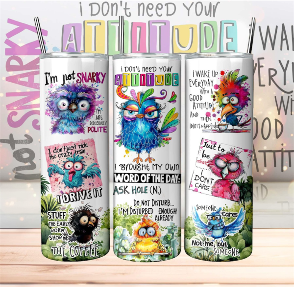 Funny Sarcastic sassy birds 20oz Tumbler