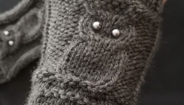 Owl Knit Fingerless Gloves Mittens ArmWarmer Hooter Night Bird