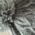 Grey Heather Knitted Lined Pompom Toque Beanie Winter Hat