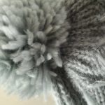 Grey Heather Knitted Lined Pompom Toque Beanie Winter Hat