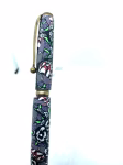 Art Deco Twist Pen in Antique Brass .Gnome and mushroom designed Pen, Hand turned pen, Handmade