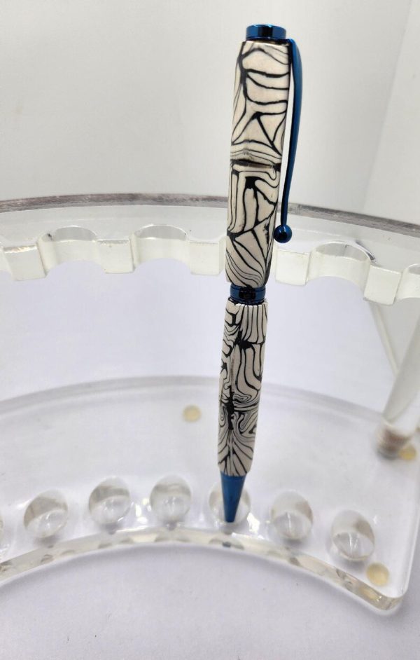 Art Deco Twist Pen .Abstract designed Pen, Hand turned pen, Handmade