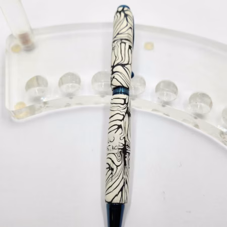 Art Deco Twist Pen .Abstract designed Pen, Hand turned pen, Handmade