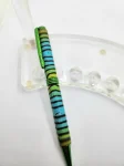 Art Deco Twist Pen in Green .Abstract designed Pen, Hand turned pen, Handmade