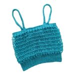 Net Cami Crop Top CoverUp Turquoise