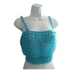 Net Cami Crop Top CoverUp Turquoise