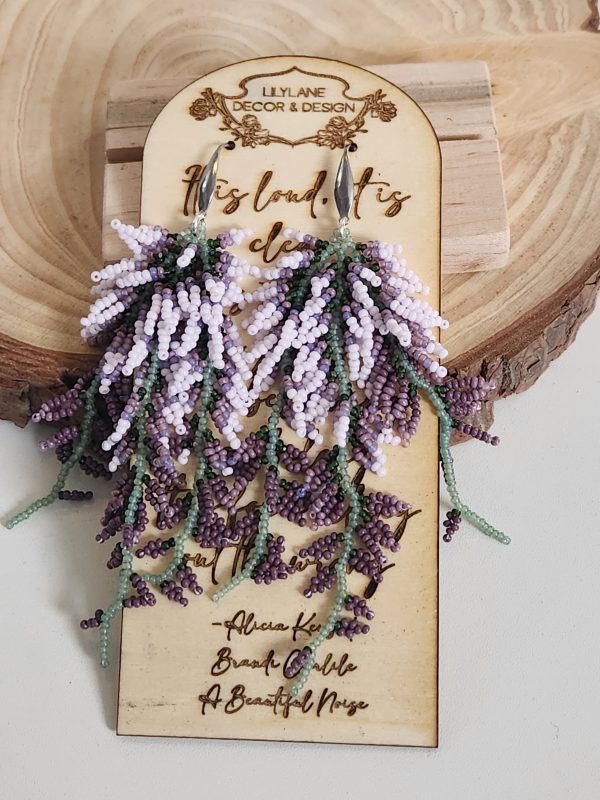 Wisteria Cascade Beaded Earrings