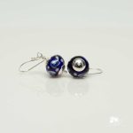 Cobalt Blue Glass Bead Earrings