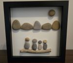 Pebble Art-8" x 8"- Family of Four