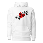 Flight Birds White Valentine Hoodie
