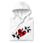 Flight Birds White Valentine Hoodie