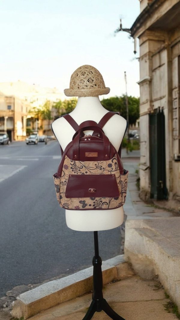 Zenaida Backpack: Cork & Vinyl Medium Backpack