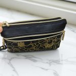 Triple Zipper Wristlet Bag