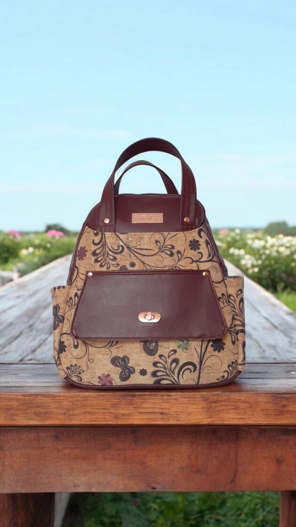 Zenaida Backpack: Cork & Vinyl Medium Backpack