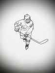 Team Canada Man Hockey Player Wire Wall Art