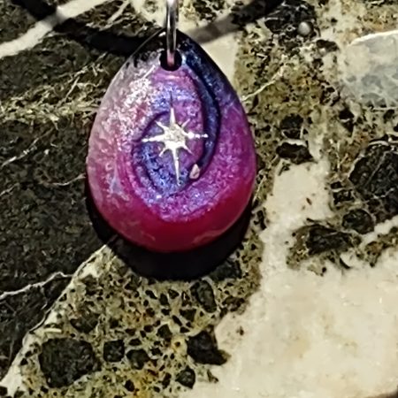 Resin Art Pendant Necklaces One of a Kind
