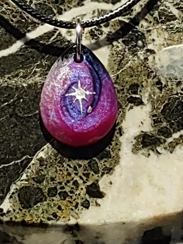 Resin Art Pendant Necklaces One of a Kind