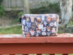 Handmade Cotton Boxy Pouch | Animal Print Travel Organizer