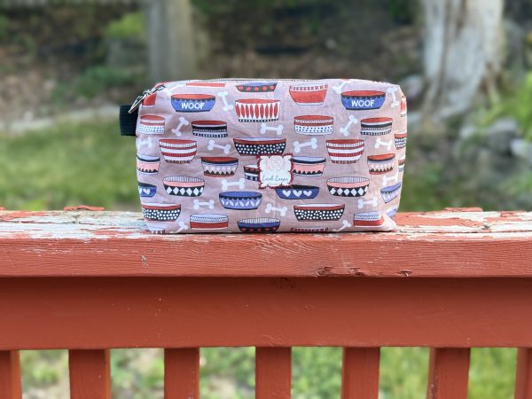 Handmade Cotton Boxy Pouch | Animal Print Travel Organizer