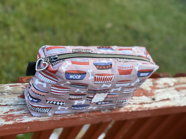 Handmade Cotton Boxy Pouch | Animal Print Travel Organizer