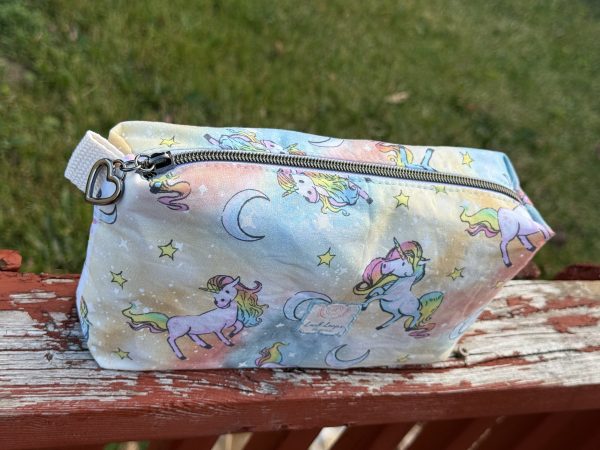 Handmade Cotton Boxy Pouch | Animal Print Travel Organizer