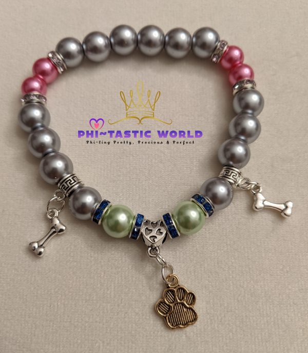 Colourful Pearl Bracelet with Charms