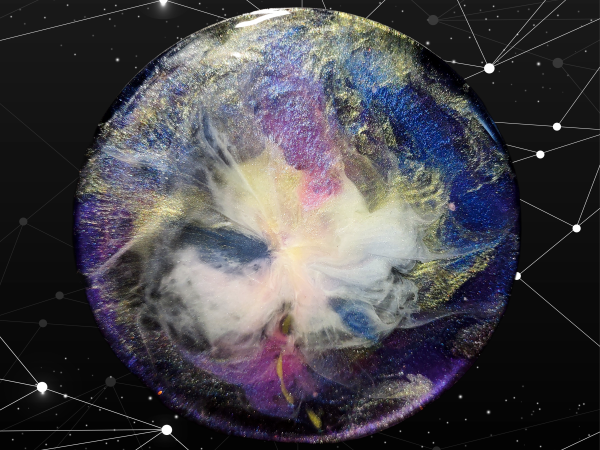 Resin Art Coasters 3.5" Galaxy