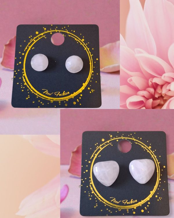Delicate Rose Quartz Studs: Minimalist Gemstone Earrings for Friends, Gifting & Special Occasions