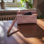 Triple Zipper Wristlet Bag