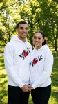 Flight Birds White Valentine Hoodie
