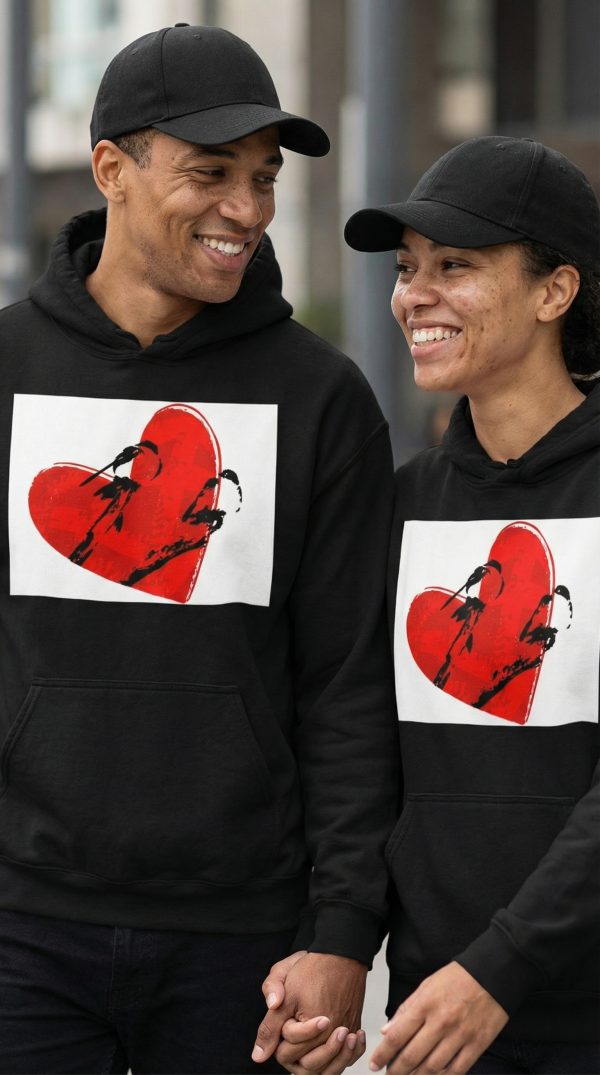 Two Birds Black Valentine Hoodie