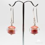 Sparkly Red Dichroic Earrings