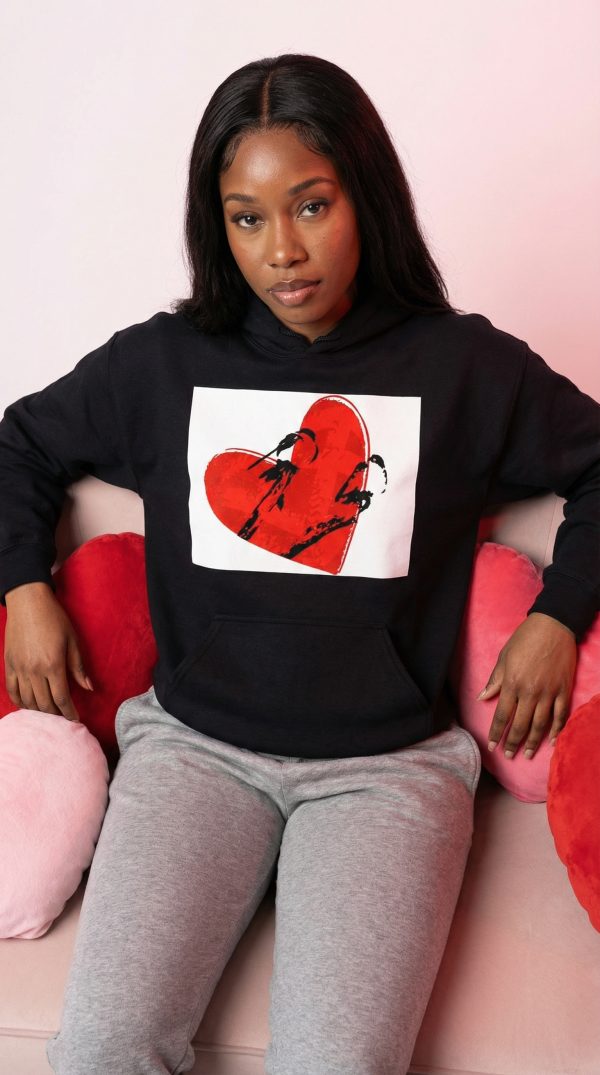 Two Birds Black Valentine Hoodie