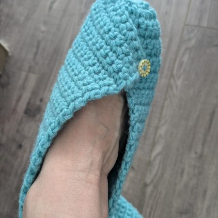 104 Teal slippers