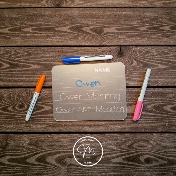Acrylic Name Tracing Boards- Dry Erase