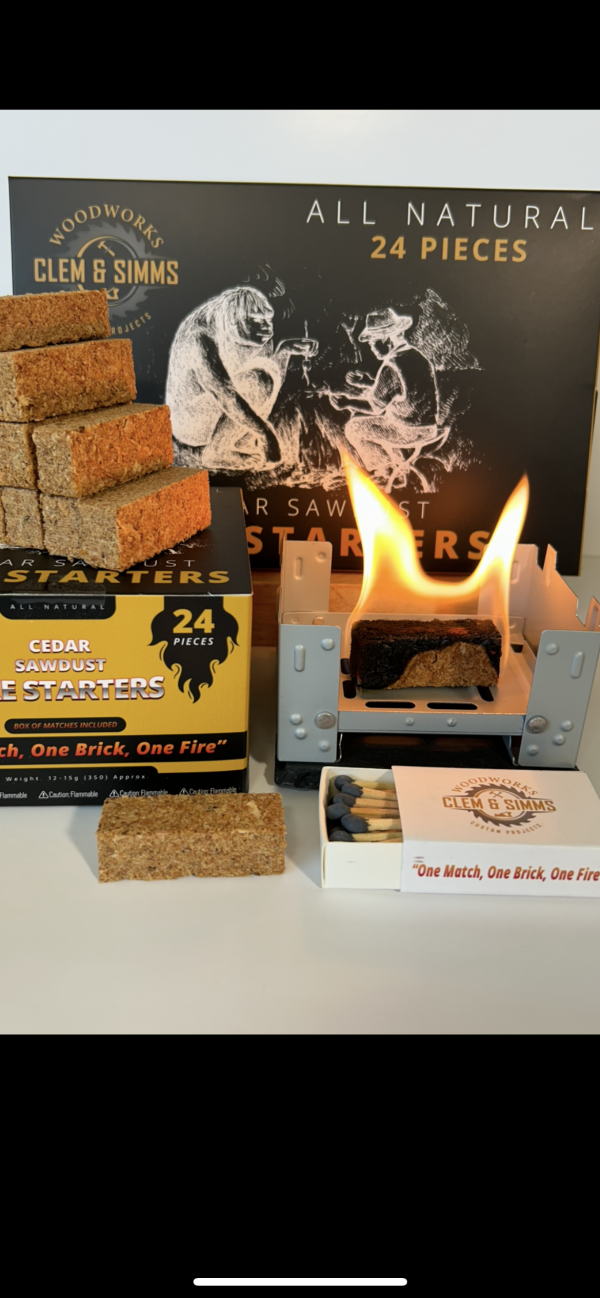 Clem & Simms Cedar Fire Starters – 3 Box Bundle (Free Shipping)