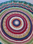 Crocheted Cookie Throw in a perfect circle