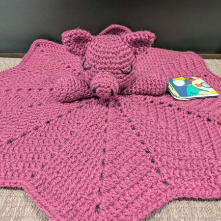 Crocheted Lovey Sleepy Piggy