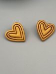 Gold Heart Stud Earrings