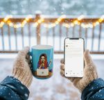 Handpainted Social Media Girl Mug