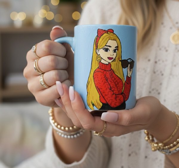 Handpainted Coffee Mug for Stylish Diva