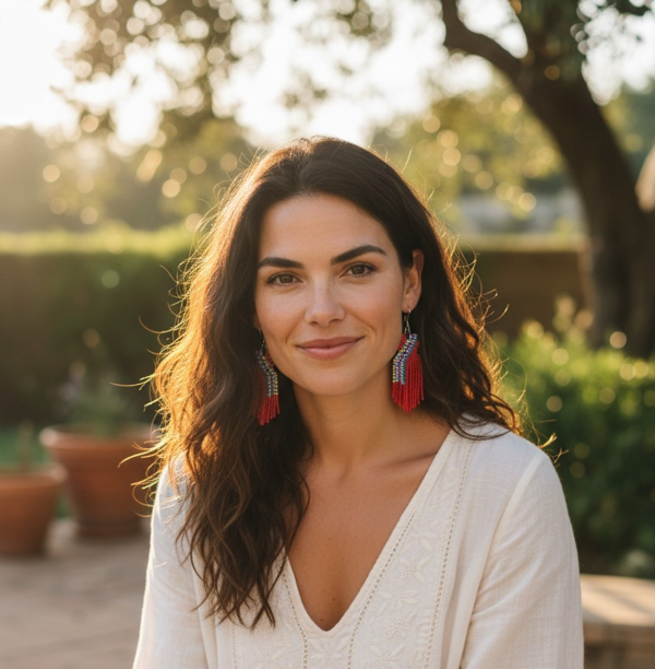 MMIWG Beaded Earrings ~ Handmade Red Dress Fringe in First Nations, Metis and Inuit Style